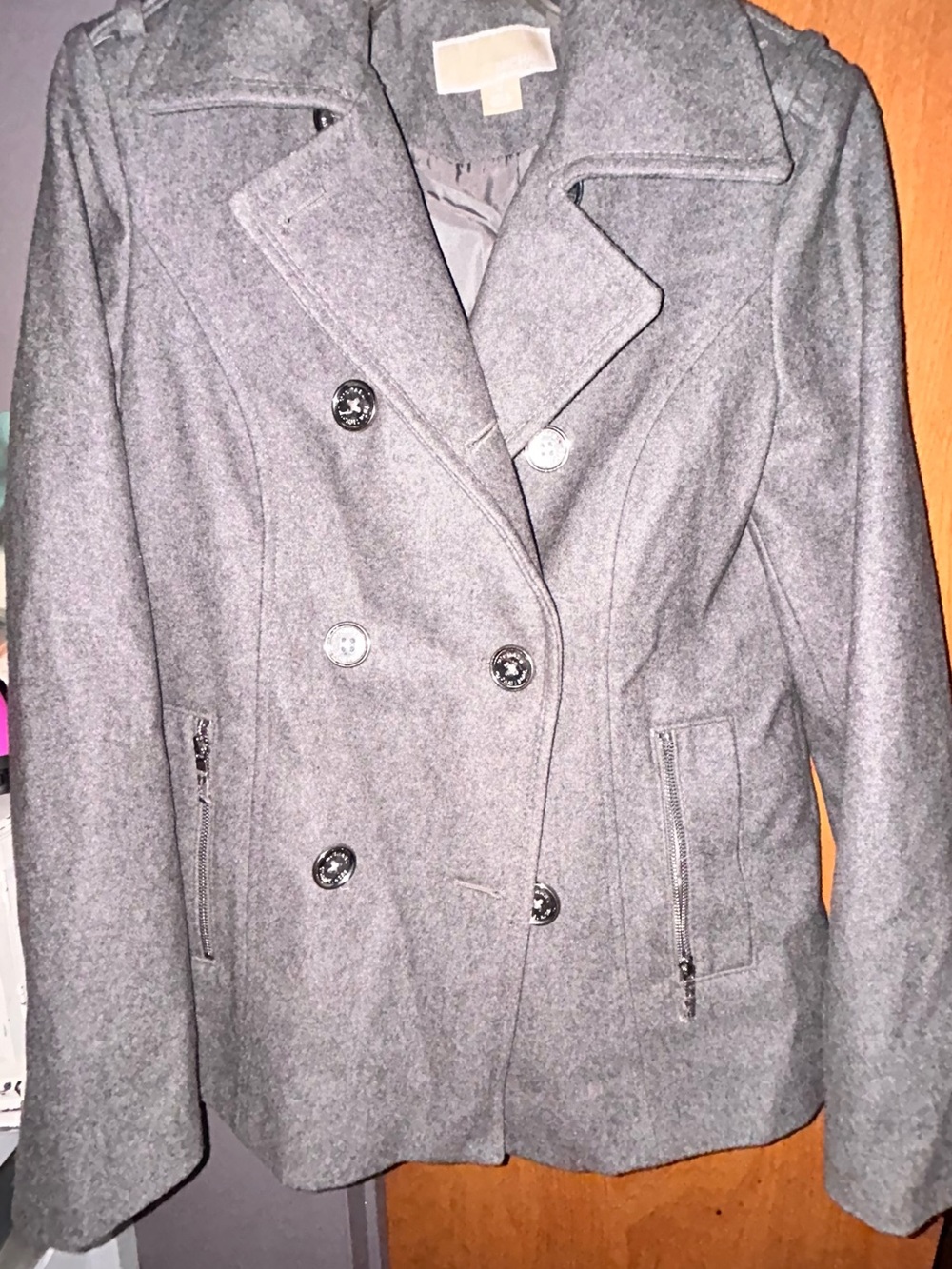 Michael Kors MICHAEL Kors Wool Blend Double-Breasted Peacoat